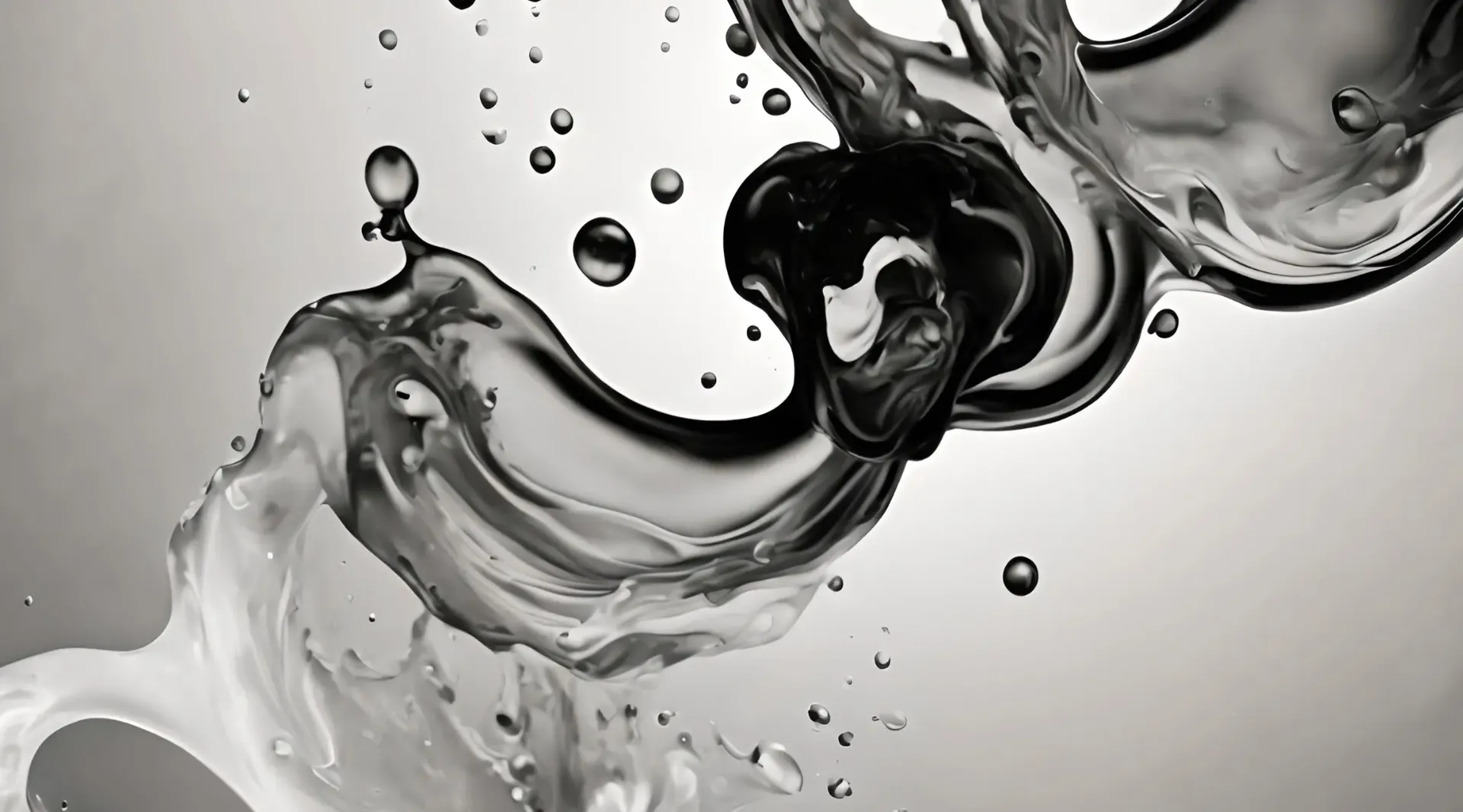 Elegant Monochrome Liquid Swirl Cinematic Stock Video